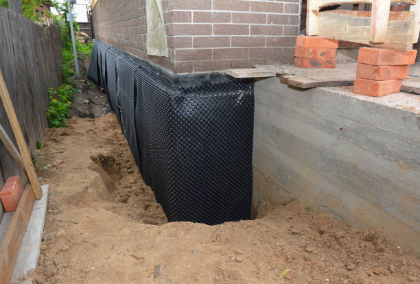 SJ Waterproofing Pros technician performing targeted Wet Basement Repair assessment in Roseville, MN